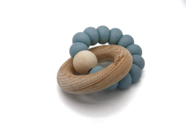 Silicone Round Teether Smokey Blue