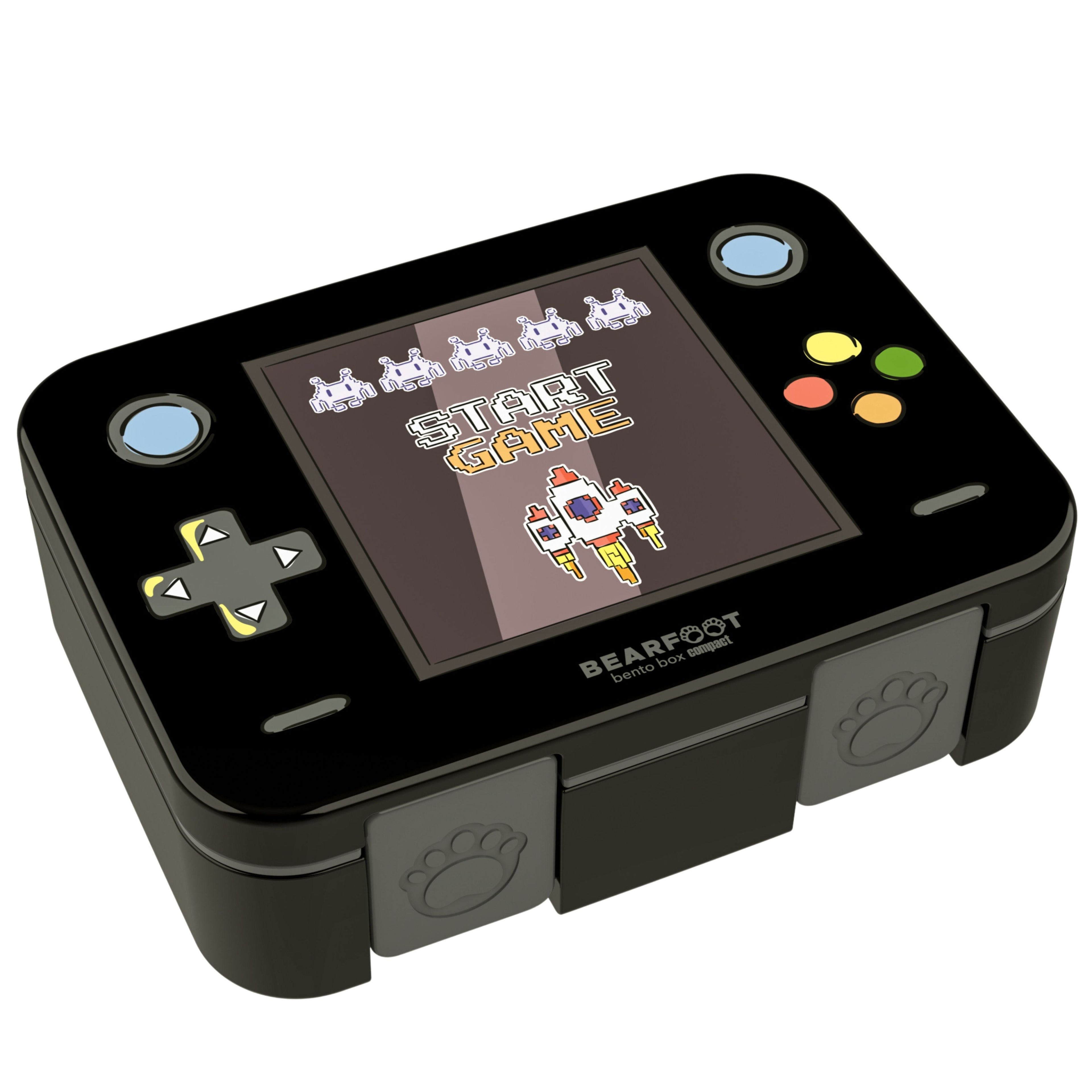 Lunchbox with Compartments, Lightweight & Leak-proof - Game Black