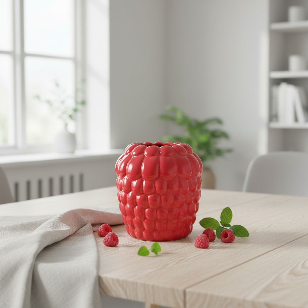 Raspberry Vase