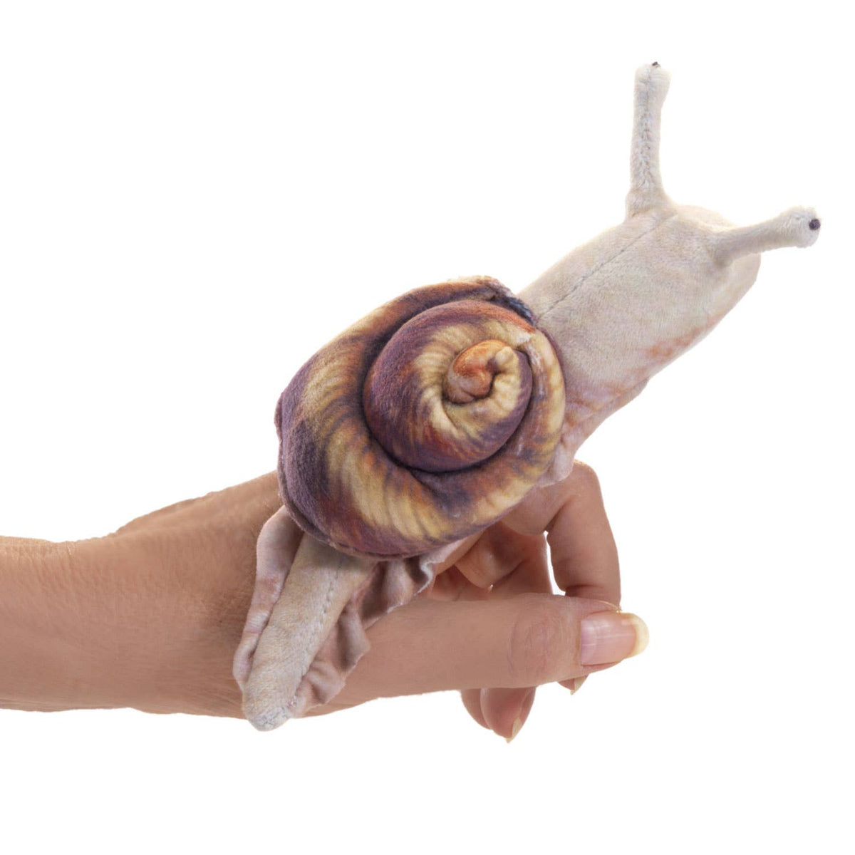 Snail finger hand puppet