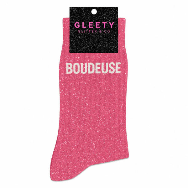 Chaussettes à Paillettes Boudeuse Rose Bubble – Gleety