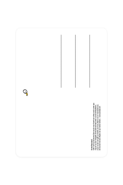 Carte postale avec grand canard de mer