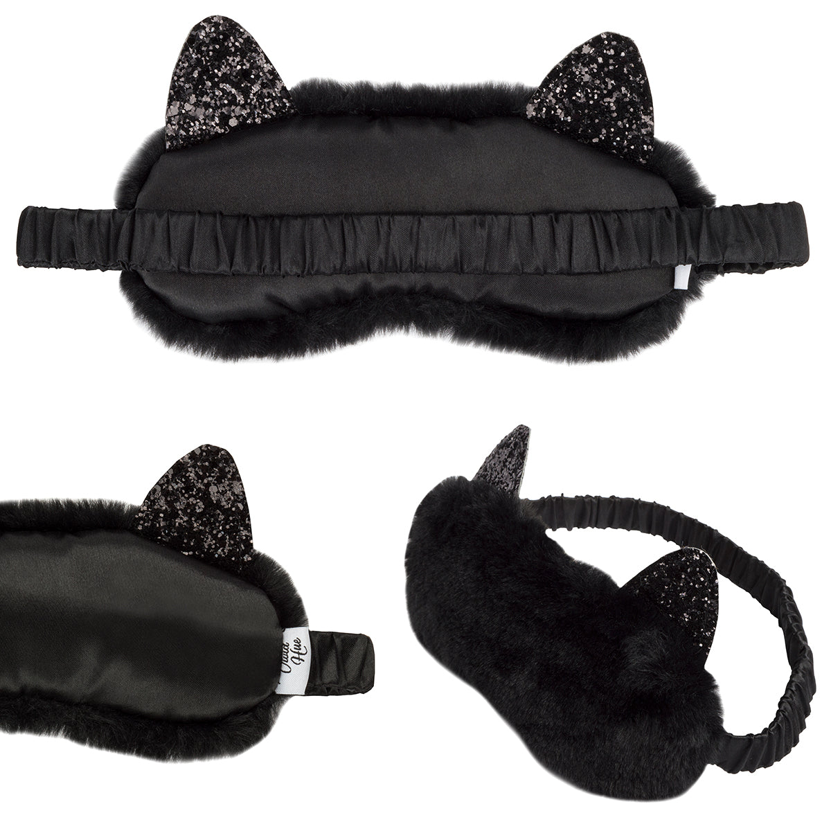 Plush Cat Sleeping Mask - Black Cat