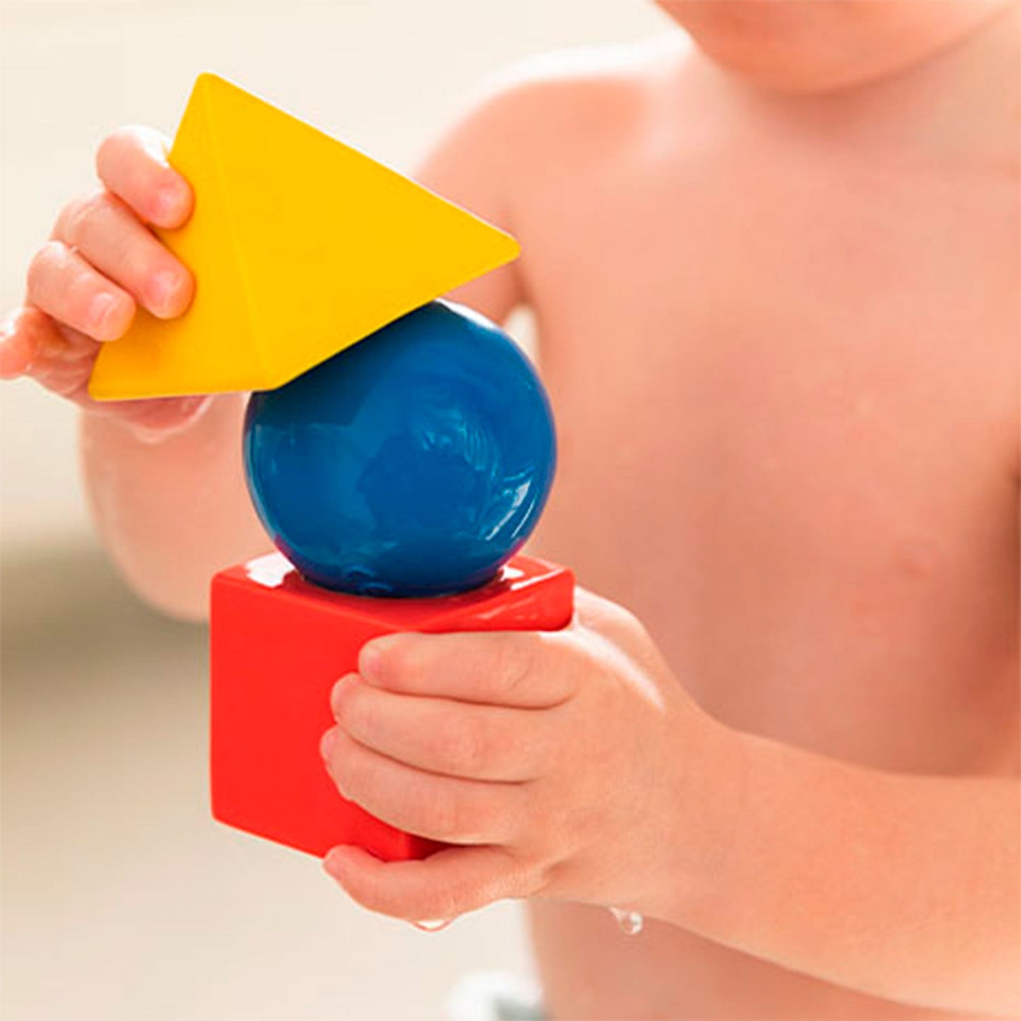 3 Figurines géométriques Blocs de jeu à empiler pour bébés Couleurs de base