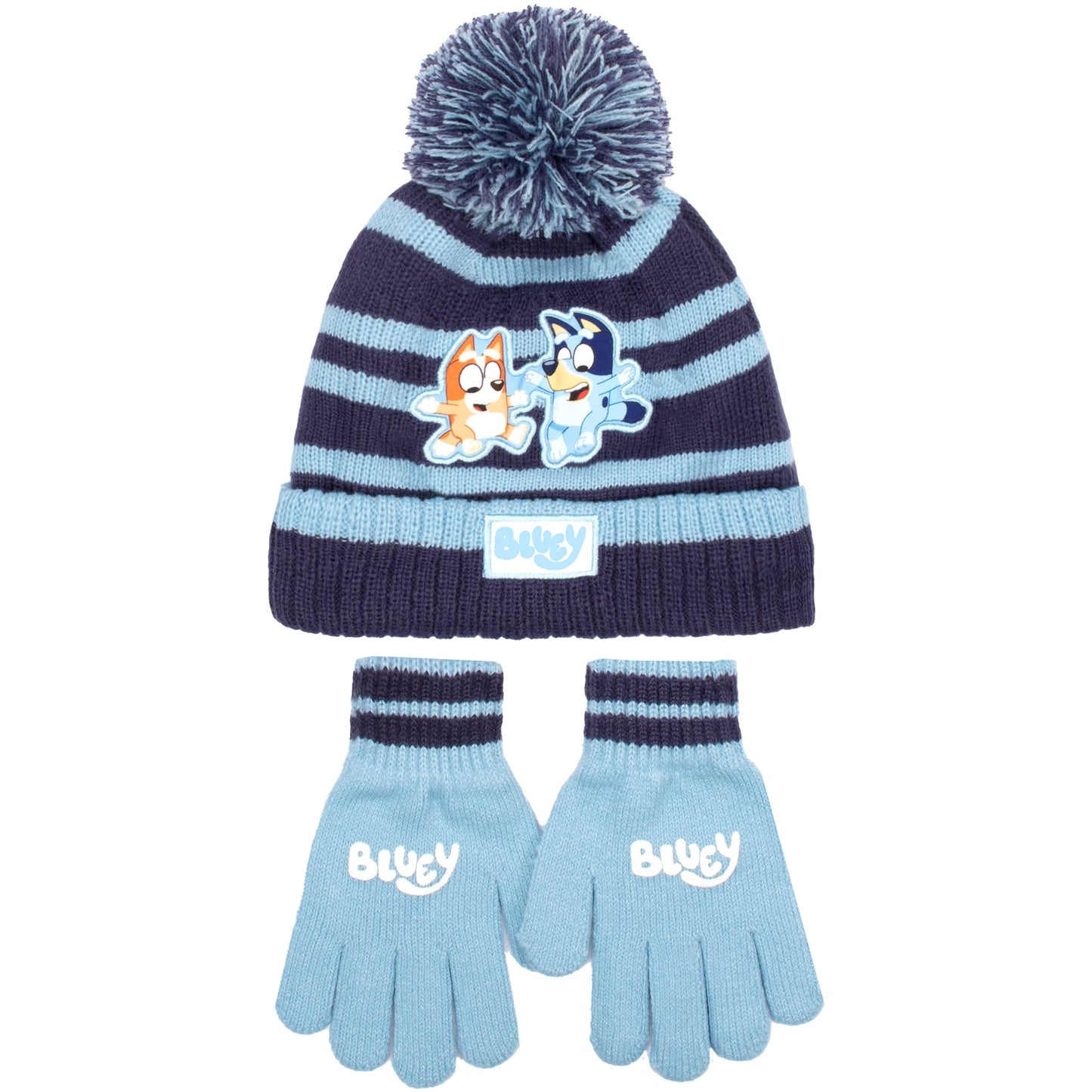 Bluey Children's Winter Hat & Gloves Set Warm and Comfy Bonnet & Gloves Set