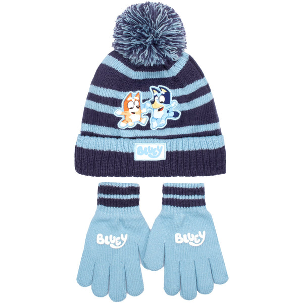 Ensemble bonnet et gants – Bluey Children's Winter Set Warm et Comfy Beanie Set