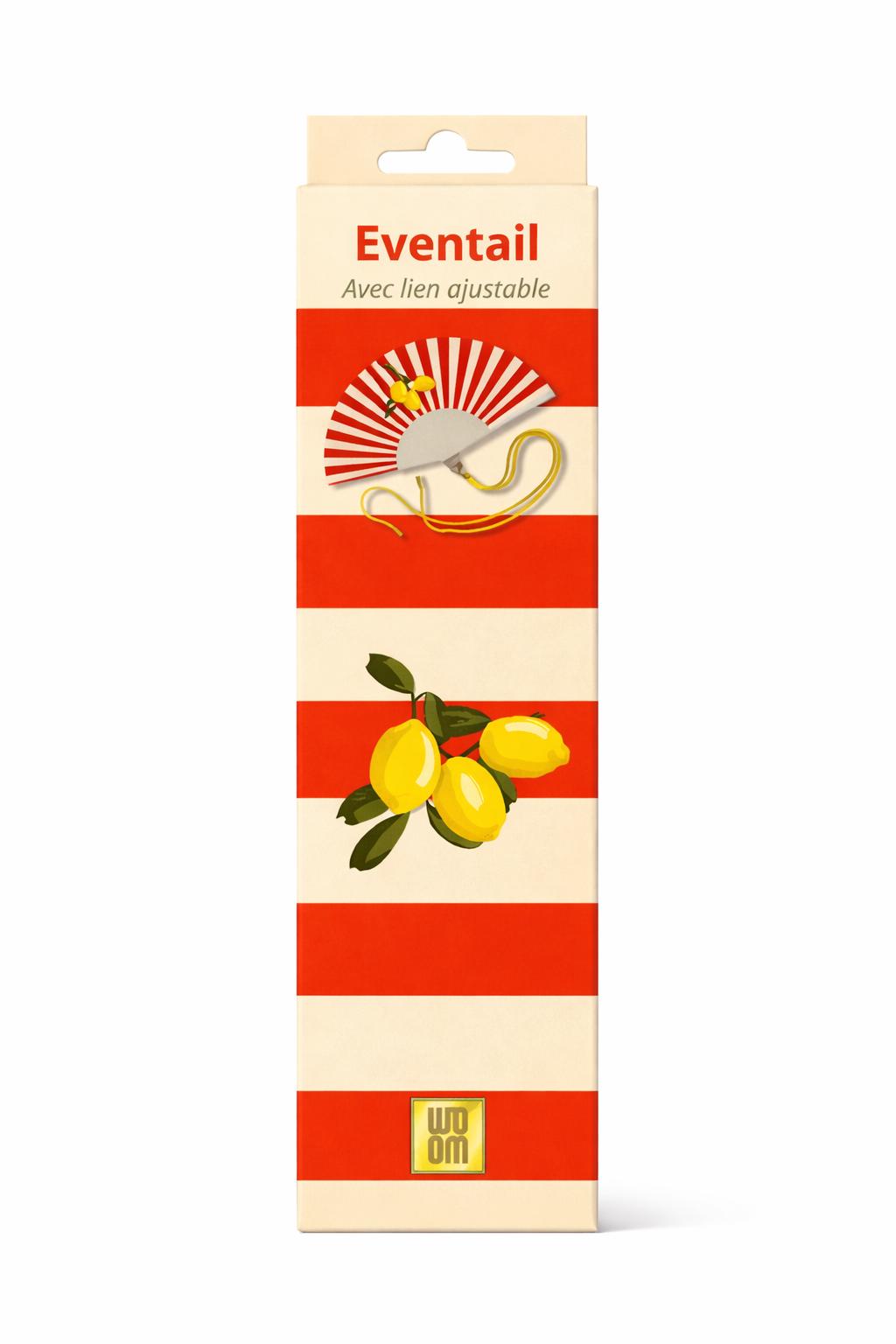 Fan with Shoulder Strap - Lemons