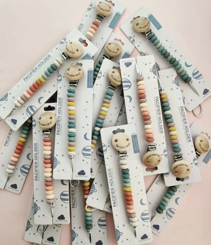 Candy Silicone Pacifier Clip Rainbow