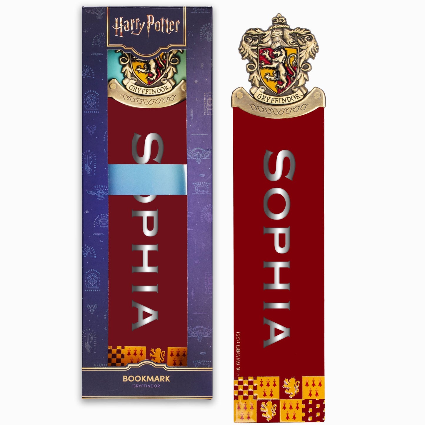 Harry Potter Personalized Crest Bookmark Burgundy