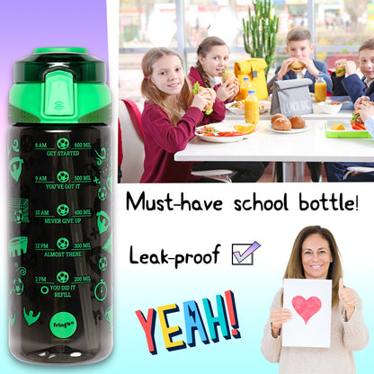 Straw Bottle – Neon football