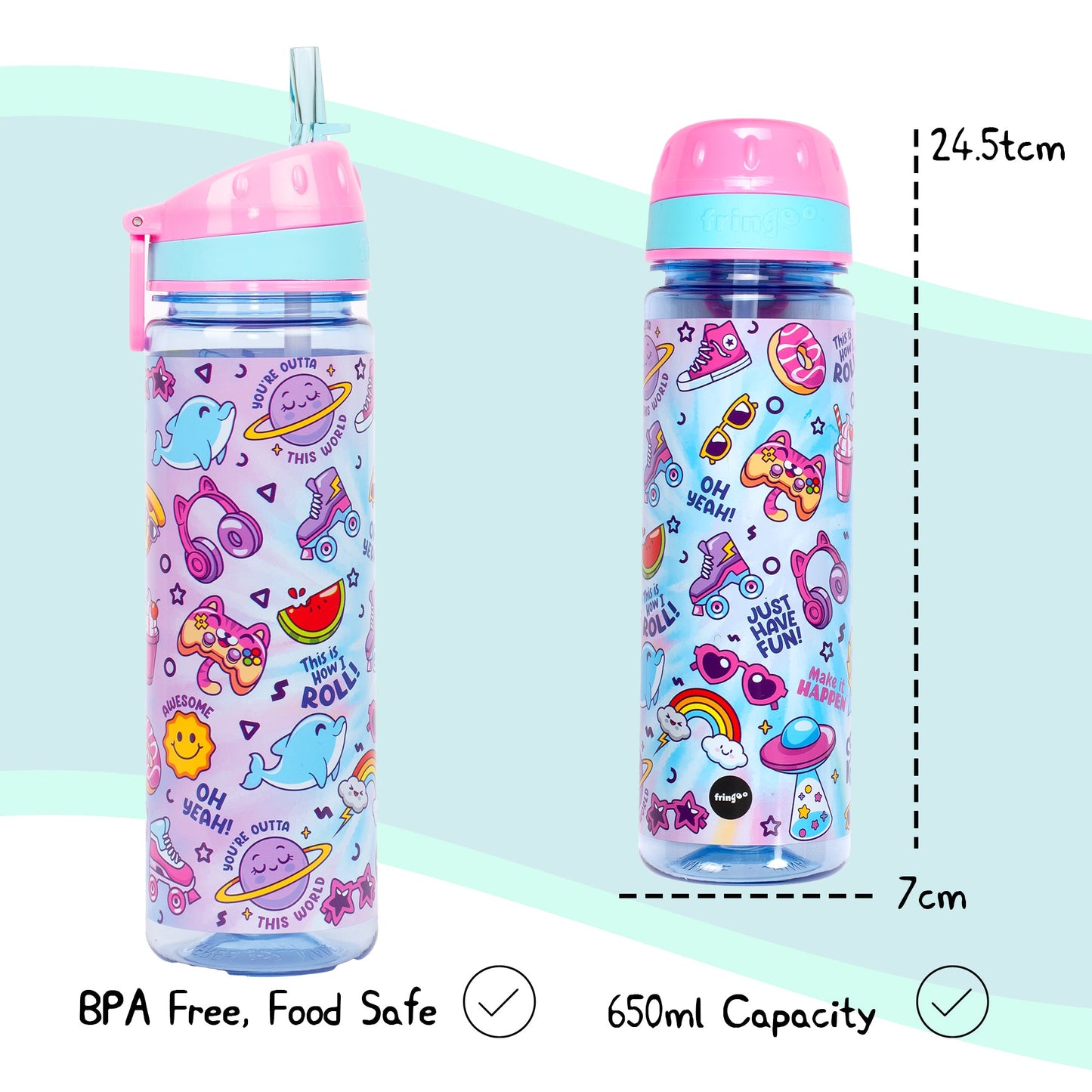 Straw Bottle - Girls' Gang
