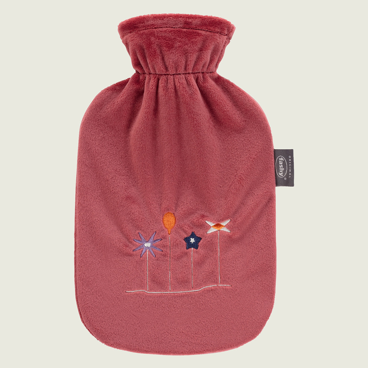 Bouillotte à eau déhoussable fleurs thermoplastique Fashy