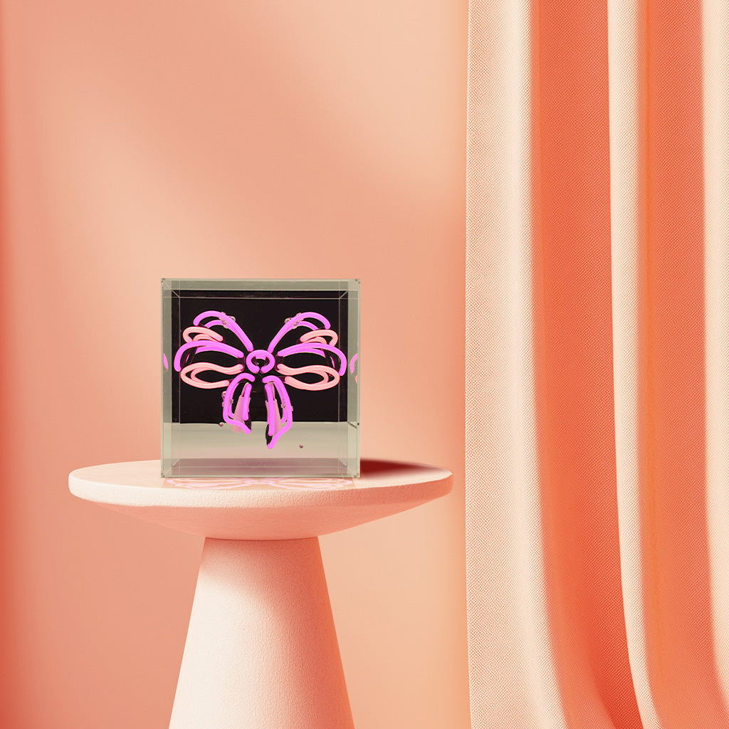 'Bow' Glass Neon Sign