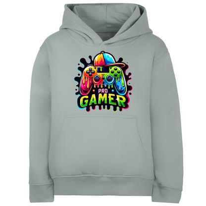 Fringoo gamer Sweat à capuche garçon Cotton Rich Soft Hooded Sweatshirt- Pro gamer vert