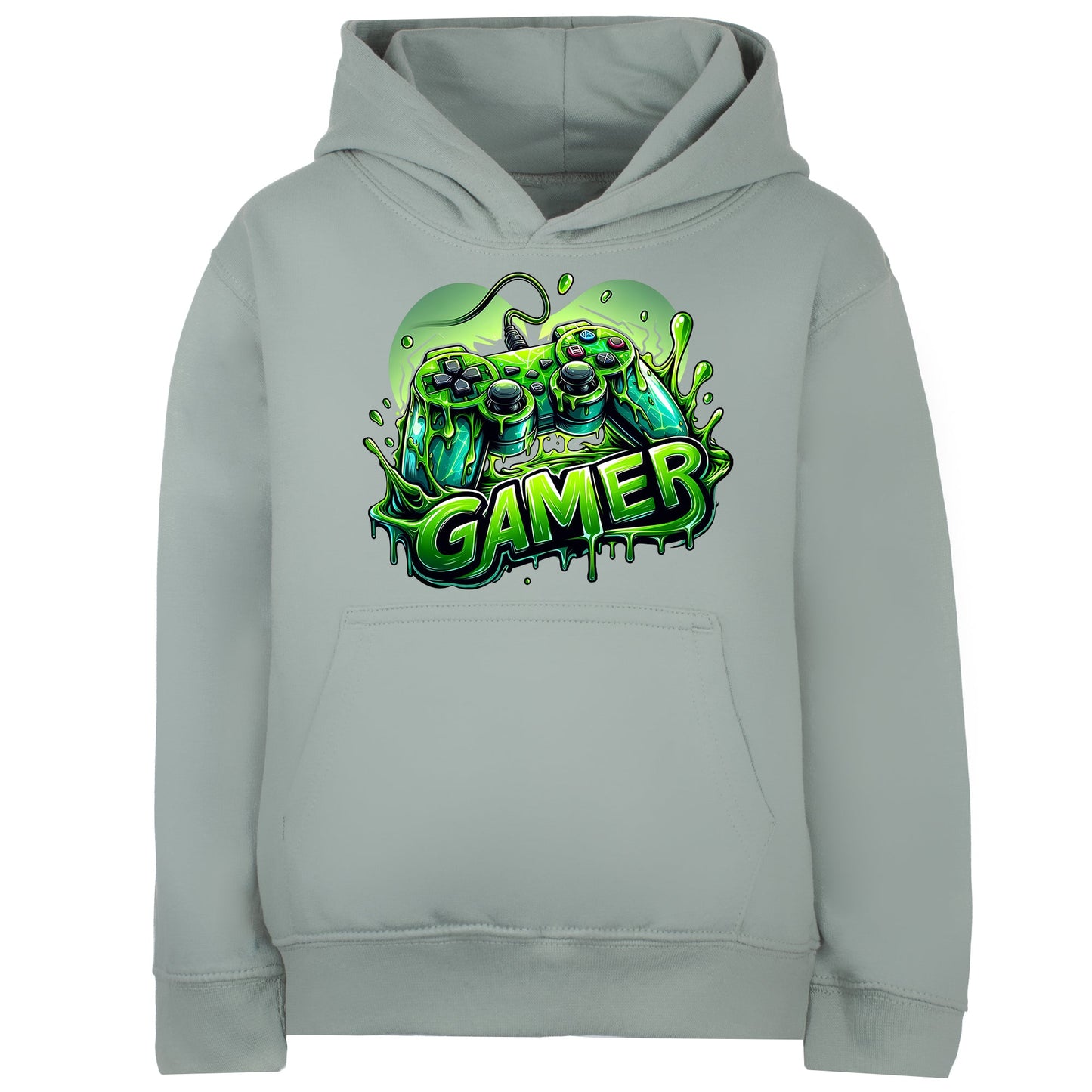 Fringoo gamer Sweat à capuche garçon Cotton Rich Soft Hooded Sweatshirt- gamer vert