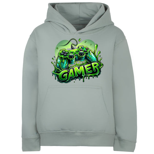 Sweat à capuche gaming – Fringoo gaming for Boys Cotton Rich Soft Hooded – gaming vert