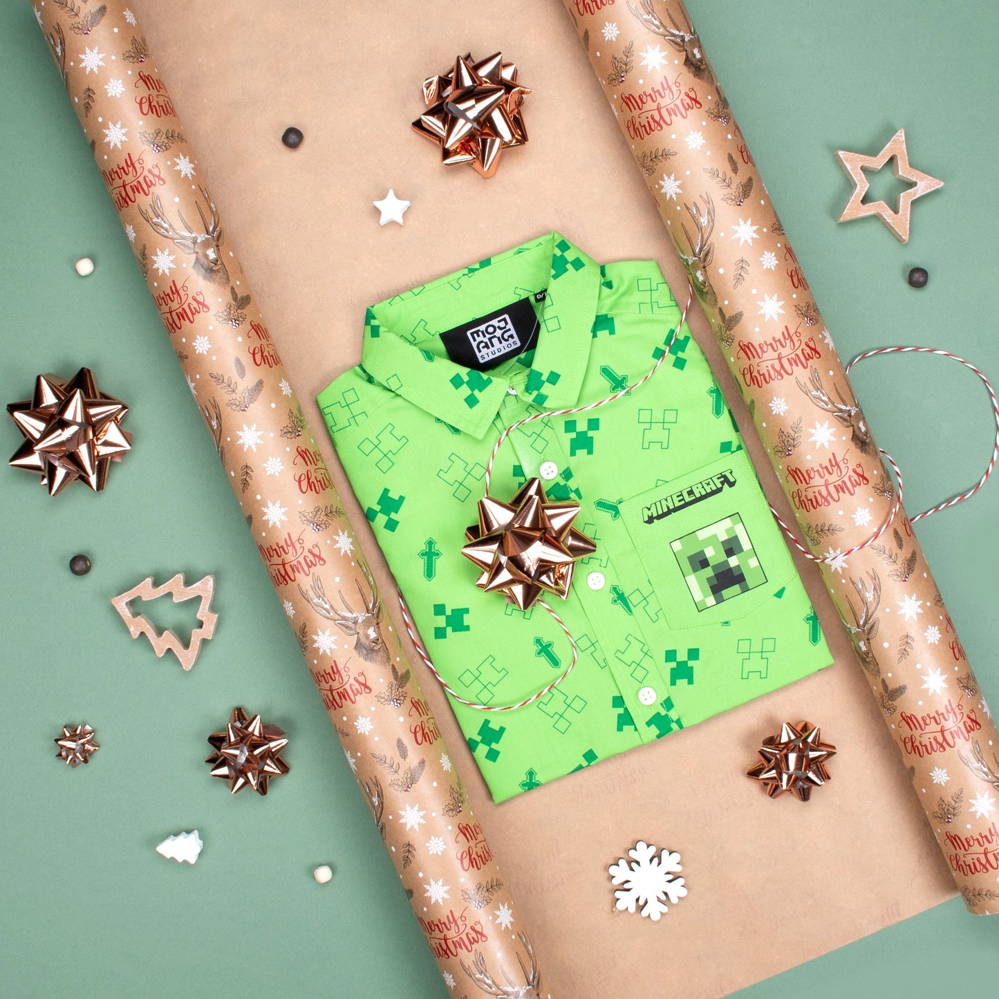Minecraft Short Sleeve vert Shirt