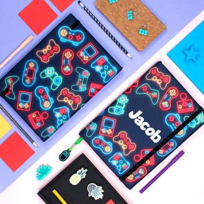 Personalized Notebook - Neon Gamer