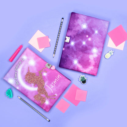 Personalized Notebook - Glitter Unicorn