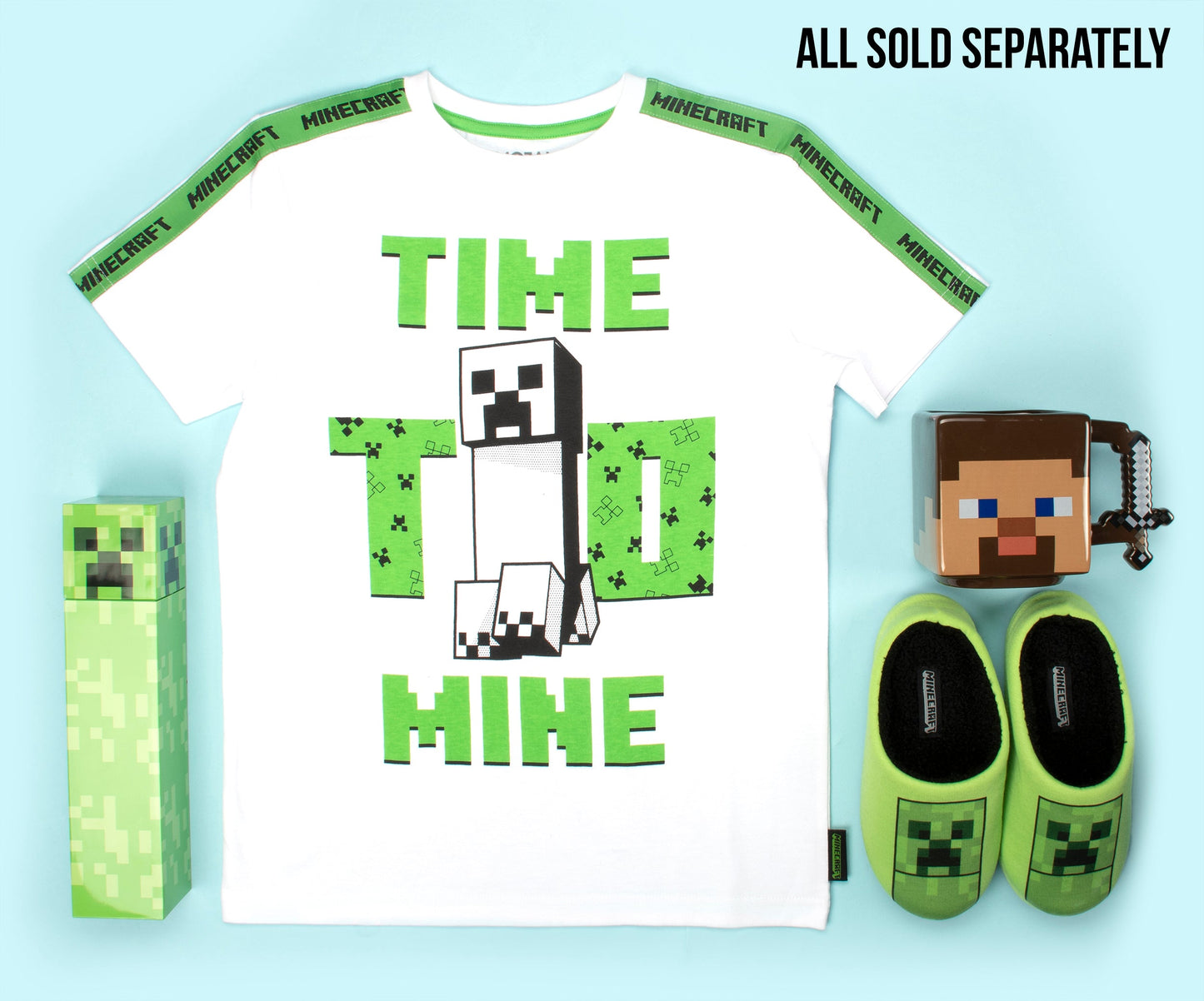 Minecraft 'Time to Mine' T-Shirt - White