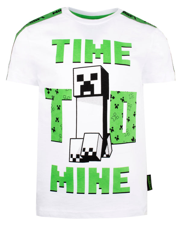 Minecraft 'Time to Mine' T-Shirt - White