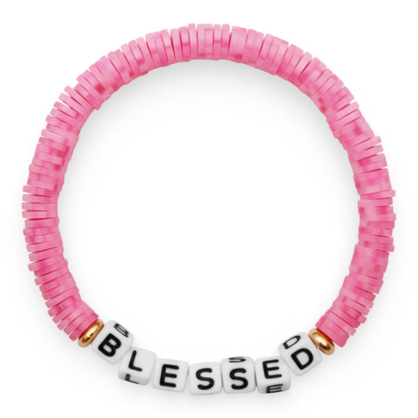 Bracelet Amitié Swifties BLESSED - Rose