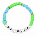 Bracelet Amitié Swifties FOFOLLE - Vert & Bleu clair