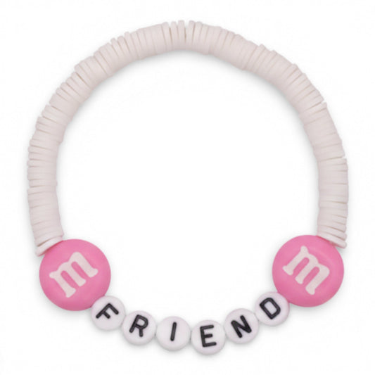 Swifties FRIENDSHIP Bracelet - White & Pink