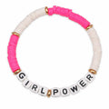 Swifties GIRL POWER Friendship Bracelet - Pink & White