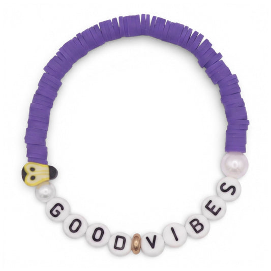 Swifties GOOD VIBES Friendship Bracelet - Purple