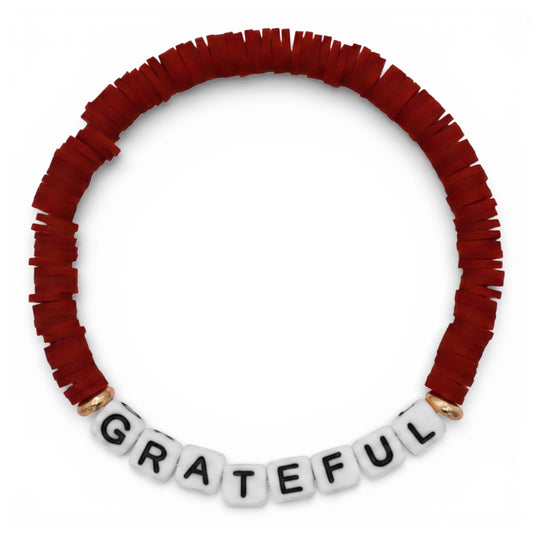 Swifties GRATEFUL Friendship Bracelet - Burgundy