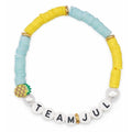 Bracelet Amitié Swifties TEAM JUL - Bleu Clair & Jaune