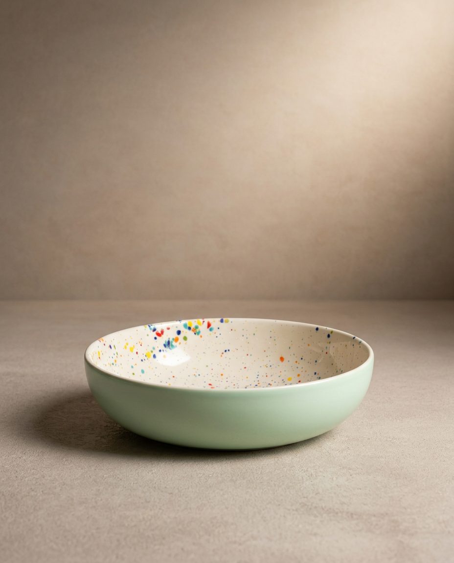 Breeze Party In Stoneware Pasta Plate 21cm Green