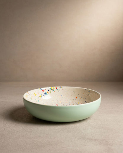 Breeze Party In Stoneware Pasta Plate 21cm Green