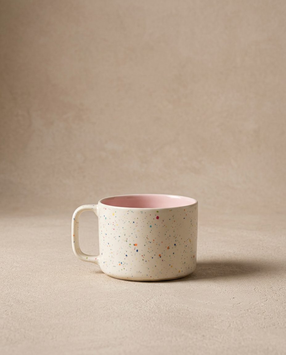 Duo de mugs Breeze Party In/Out en grès – 450 ml – Rose