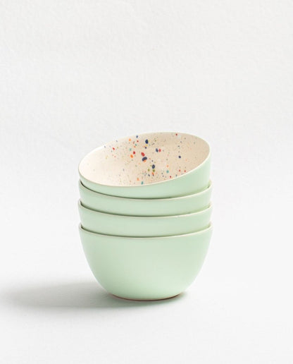 Breeze Party In Stoneware Bowl 16cm Green