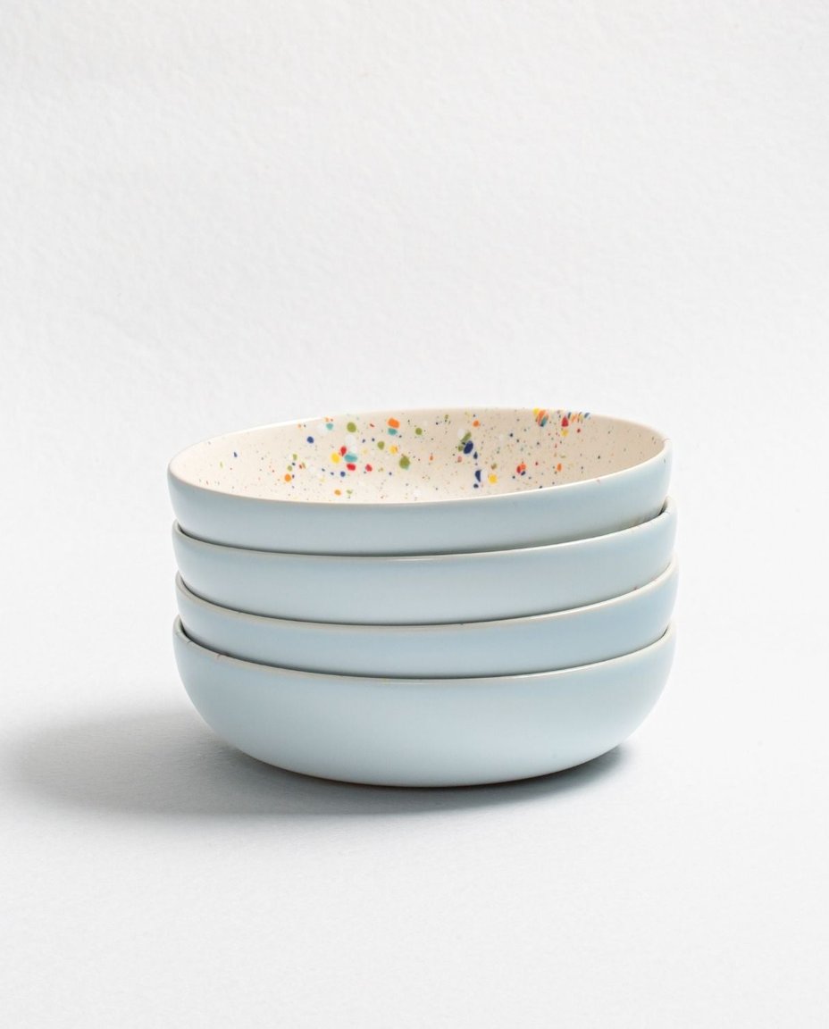 Breeze Party Stoneware Pasta Plate 21cm Blue