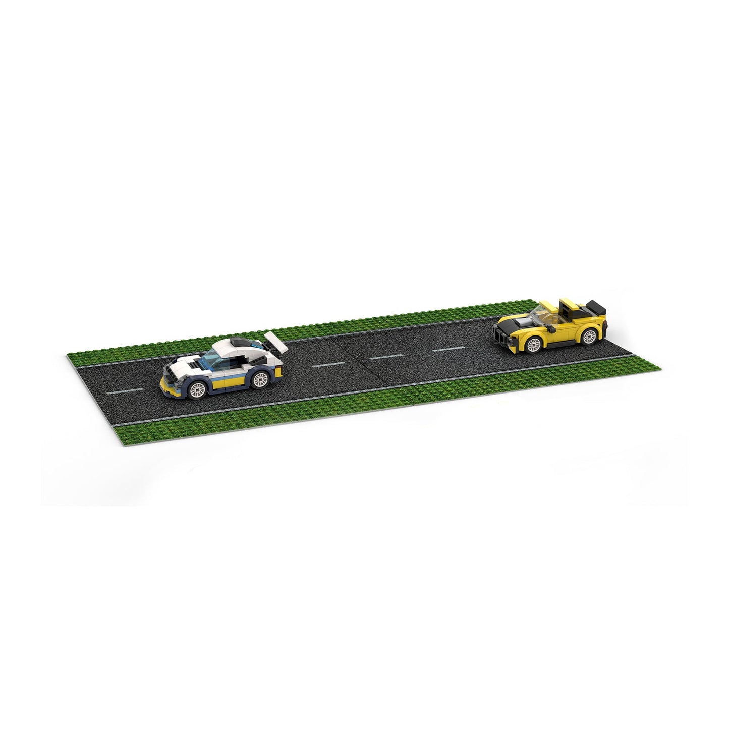 BRIXIES Plus Designer Baseplate Road Straight 32 x 32 Studs