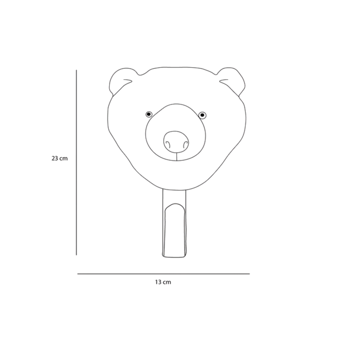 Brown bear plush coat rack
