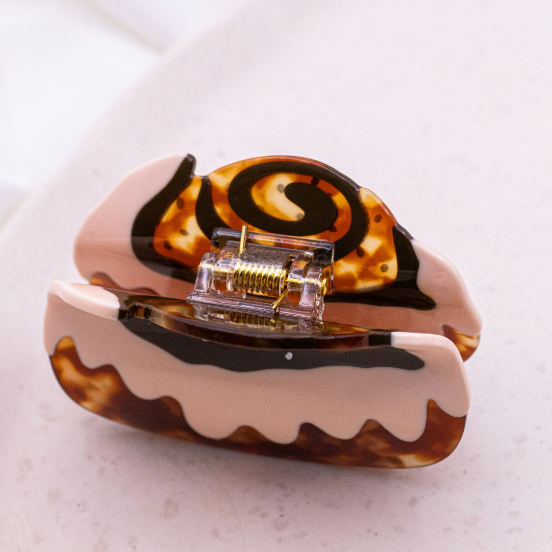 Swedish Cinnamon Roll Hair Clip