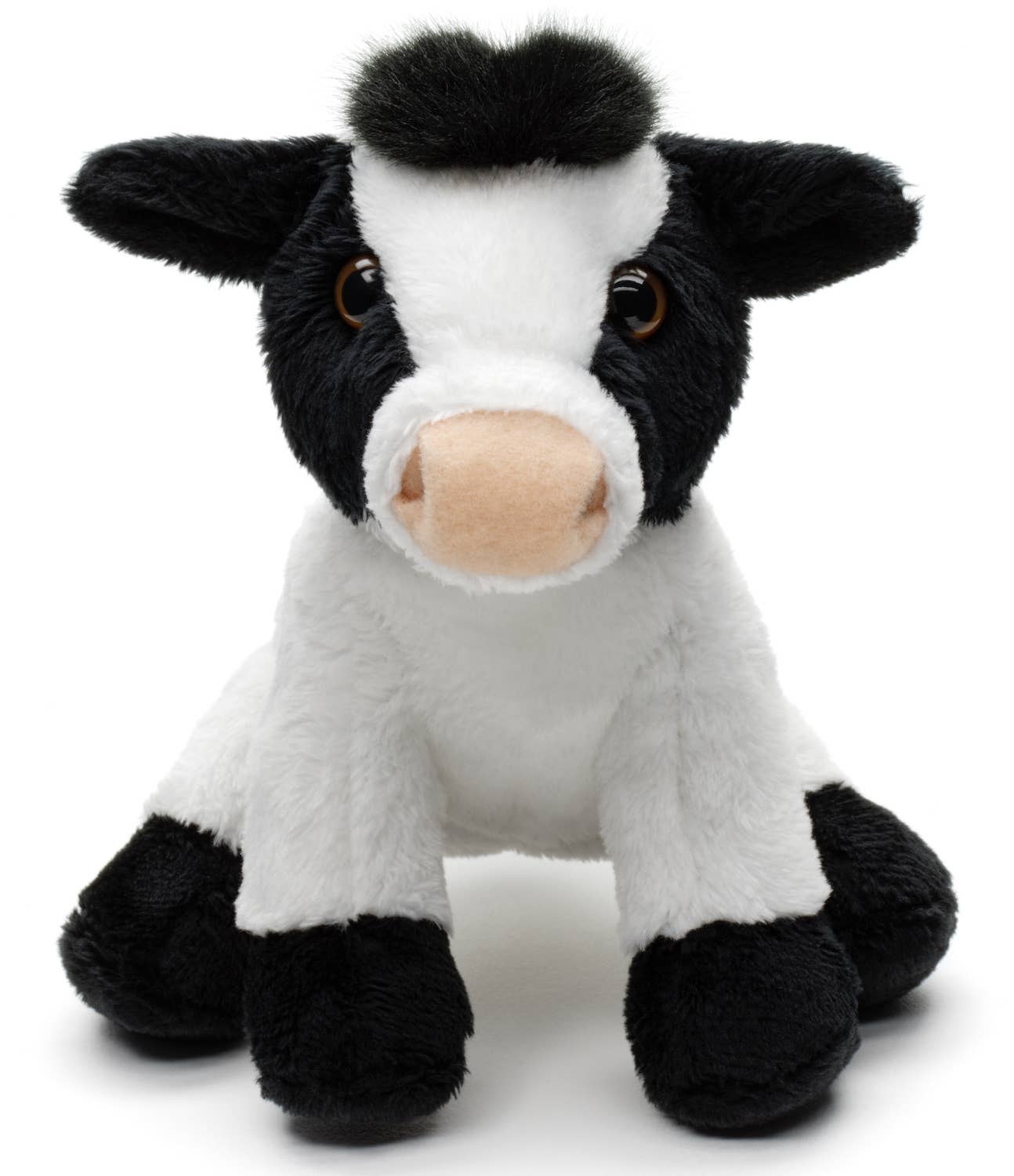 Peluche Vache assise (noir et blanc)