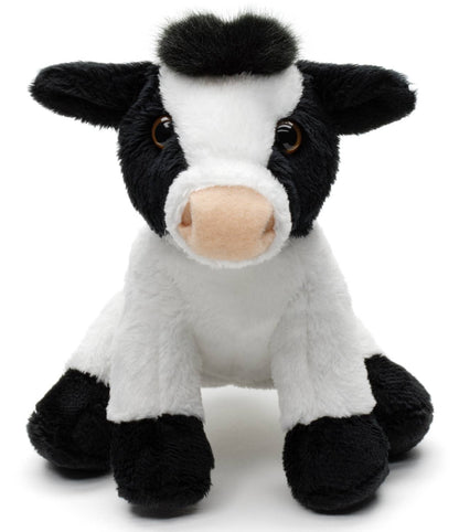 Peluche Vache assise (noir et blanc)