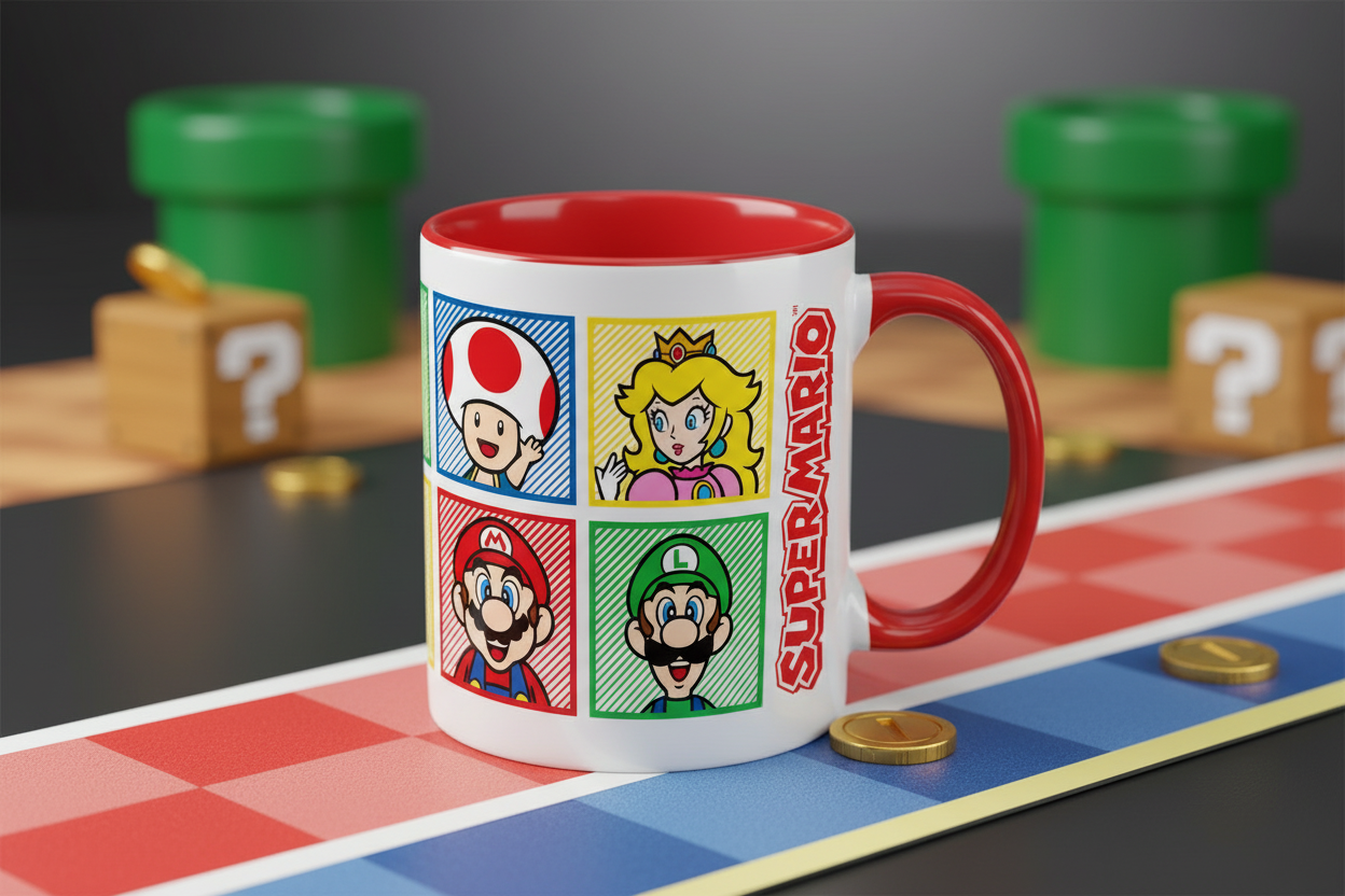 Mug Super Mario - Mario, Luigi, Toad et Peach