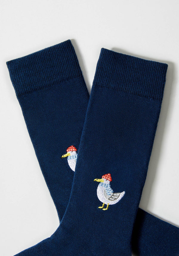 Chaussettes brodées BeSeagull