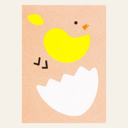 Deconstructed Chick Postcard