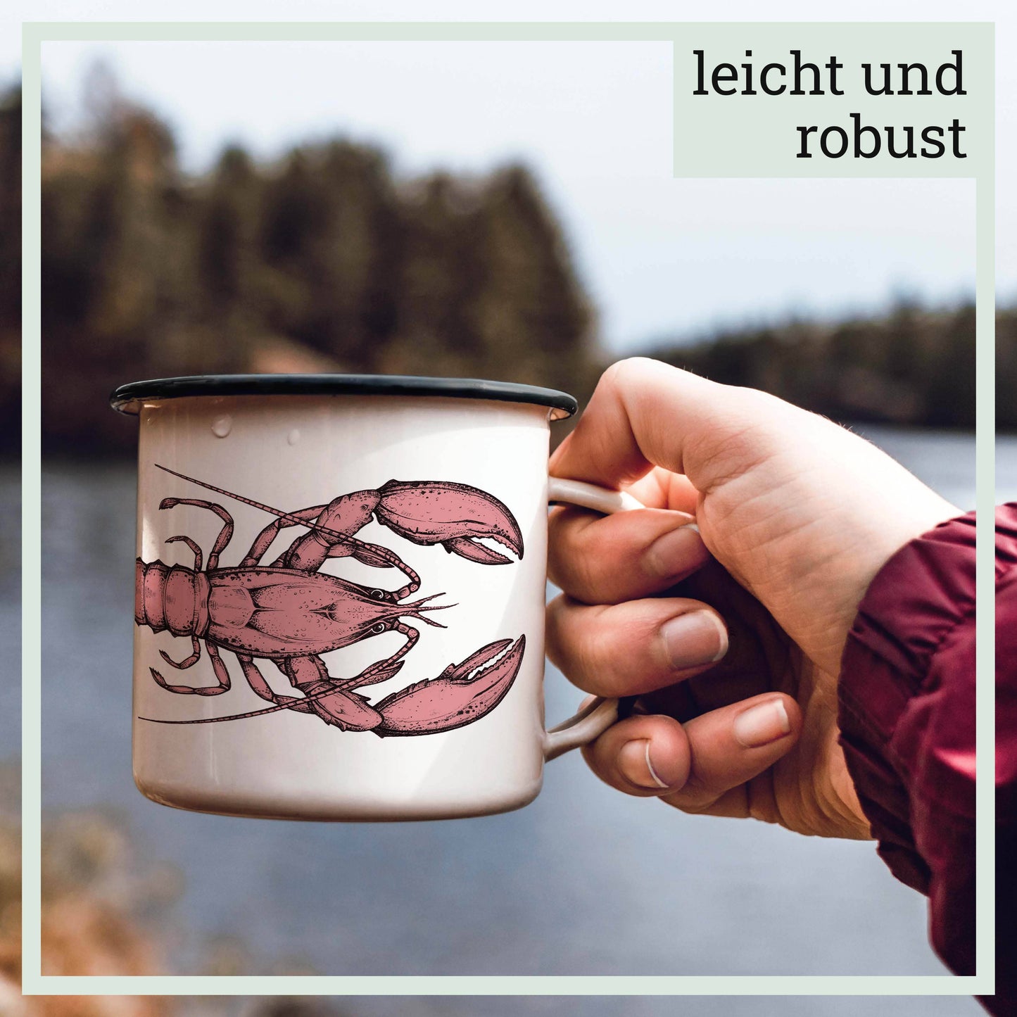 Tasse émaillée – Homard