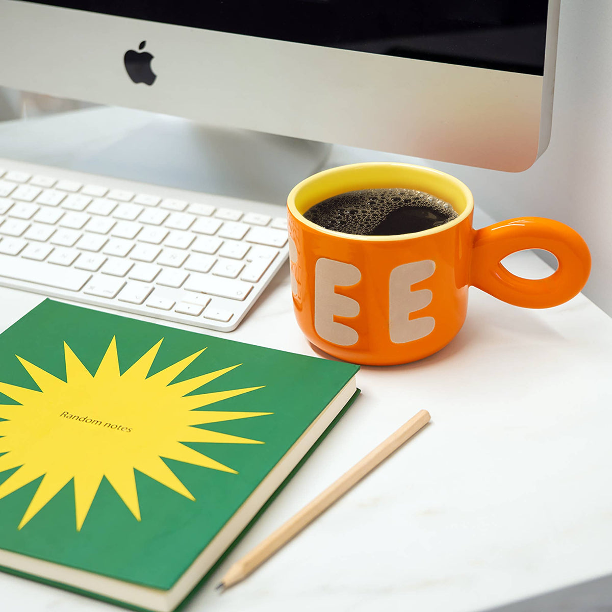 Orange "COFEE" Mug