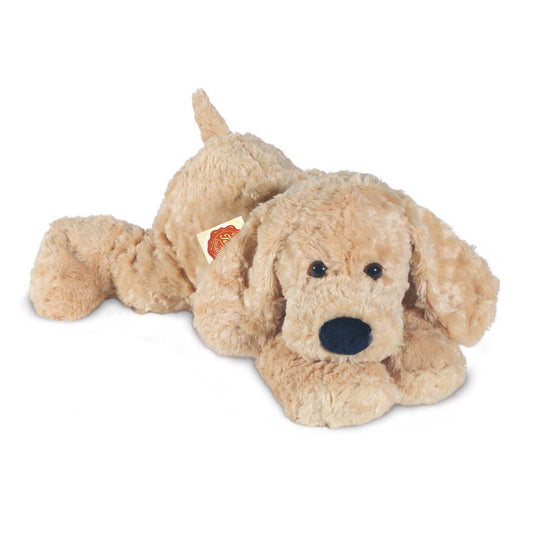 Beige slapende hond pluche speelgoed