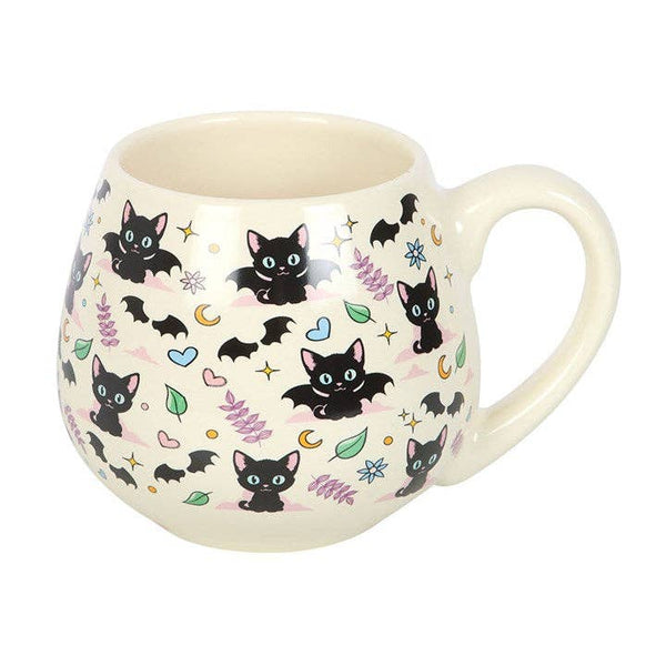 Mystical Black Cats Round Mug