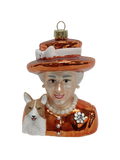 Koningin Elizabeth & Corgi Oranje Kerstbal